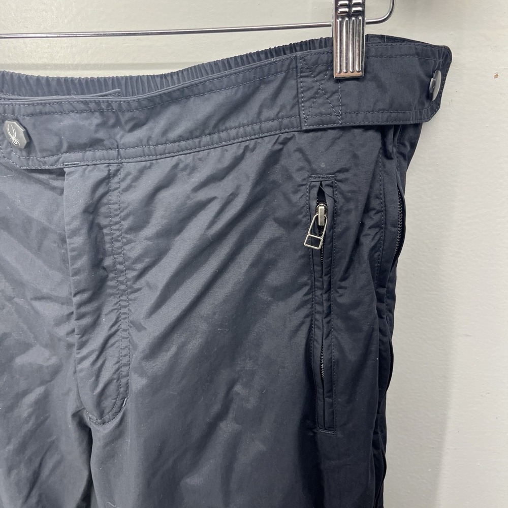 Vintage Entrant GII Spyder Ski Pants Men's Medium Black/Navy 90's Snow Pants - Picture 5 of 15